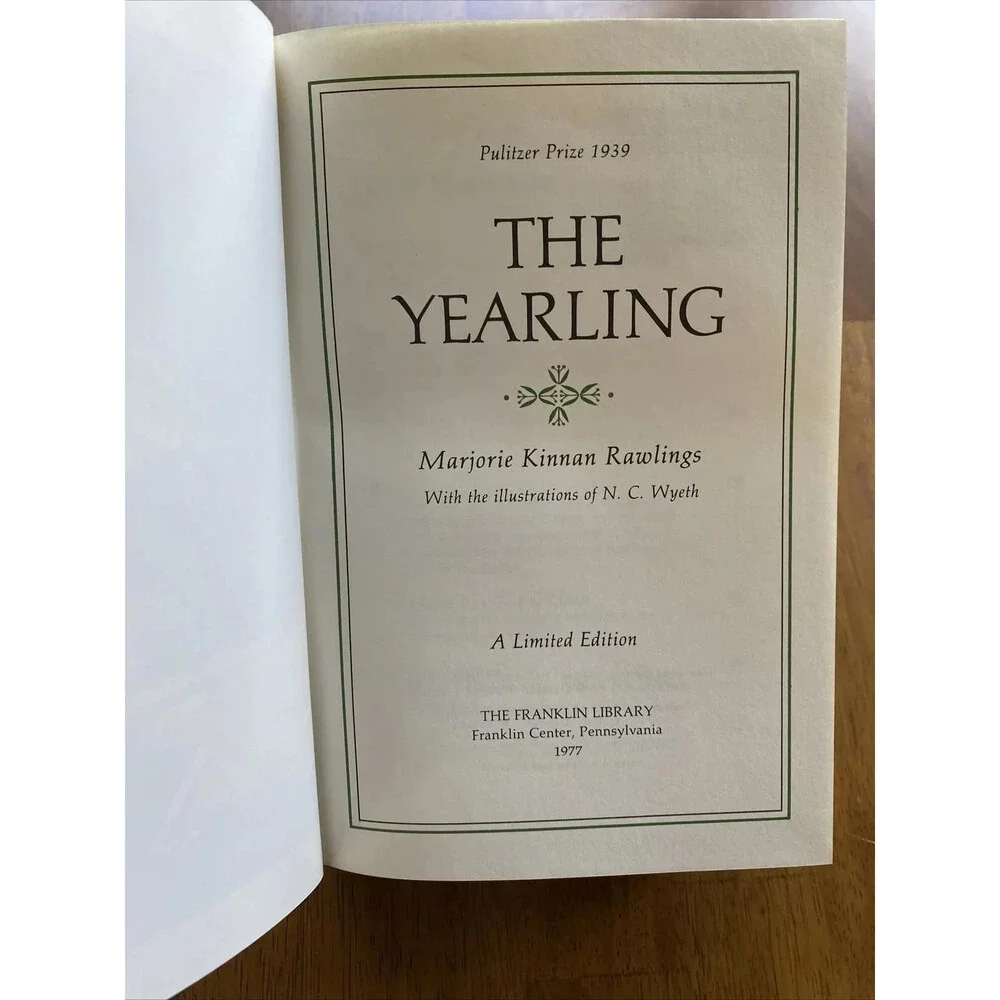 The Yearling By Rawlings 1977 Leather Bound Franklin Mint